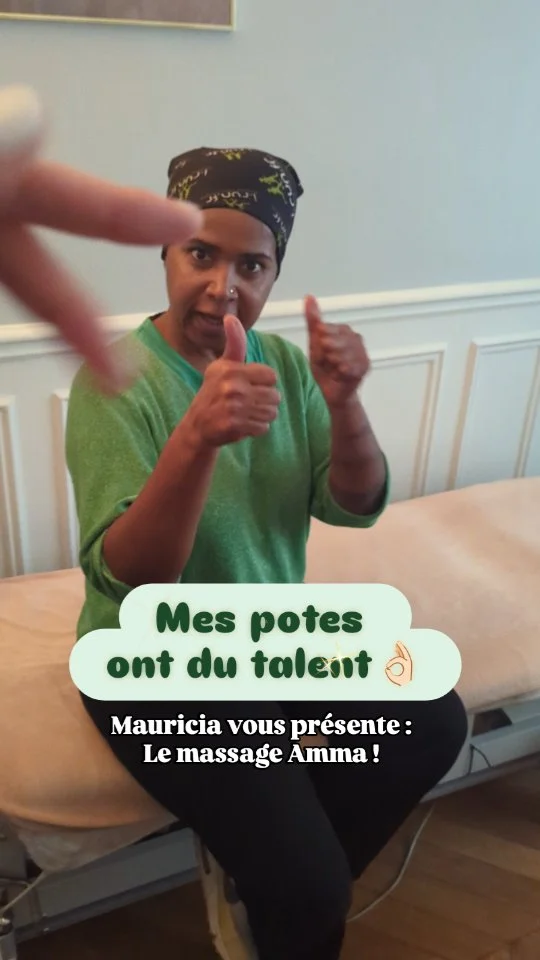 En vrai, y'a trop de personnes talentueuses autour de moi c'est une dinguerie, il FAUT que je vous fasse découvrir ces gens incroyables !

Mauricia est une camarade de classe de l'école des plantes de Paris, je suis fascinée par la douceur et le calme qu'elle diffuse partout autour d'elle 🌸
Elle est venue plusieurs fois me voir dans ma campagne percheronne, elle fait partie de ces personnes incroyablement faciles à vivre, et avec qui en plus on rigole bien. Elle aime comme moi manger des bons petits plats, alors on se prépare des repas de reines avec plein de couleurs, de saveurs et de textures. Elle a ce rituel mignon de remercier l'univers pour la nourriture qu'elle s'apprête à manger. Moi, je suis trop cynique pour faire un truc comme ça, mais chez elle, c'est cohérent. C'est super chouette de passer des heures ensemble à se promener dans la nature, et puis constater qu'on a fait à peine quelques centaines de mètres car on s'arrête sans arrêt pour observer chaque plante. Parfois, on a même pas encore quitté le jardin qu'il est déjà l'heure de rentrer.

Mauricia reçoit sur rdv à Saint-Ouen et Paris 16eme !

Pour réserver :

Mauricia BRETCHA : Sophrologue - Praticienne AMMA
06 10 36 44 79

Vous pouvez la trouver sur Google en tapant "Mauricia bretcha", ou via ce lien :
 https://g.co/kgs/QERk5LU

Paris 16 : Mercredi, samedi
Mairie de Saint-Ouen :  dimanche
En visio Sophro : jeudi
Entreprise et Domicile : vendredi

Prix 90 euros 1h30 Amma Holistique : prise en compte de ta sphère globale, dans sa globalité, ensemble.
Tu n'es pas lâché.e dans la nature. Il y a un vrai suivi ! Et selon la demande : propositions de plantes médicinales à se procurer en herboristerie.

Je l'ai fait, j'ai kiffé, à votre tour maintenant !

#sophrologie #massageamma #massageparis